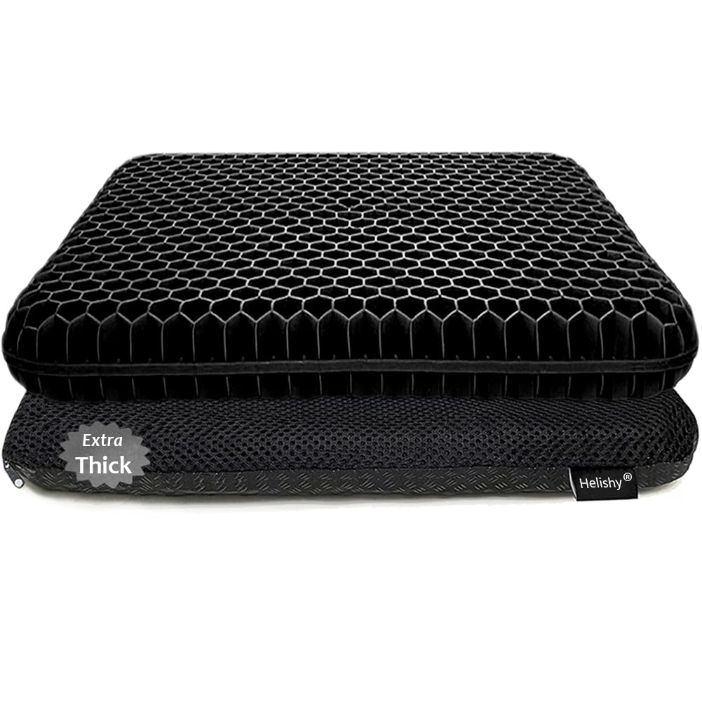 Amazon.com: Helishy Gel Seat Cushion, Double Thick Breathable