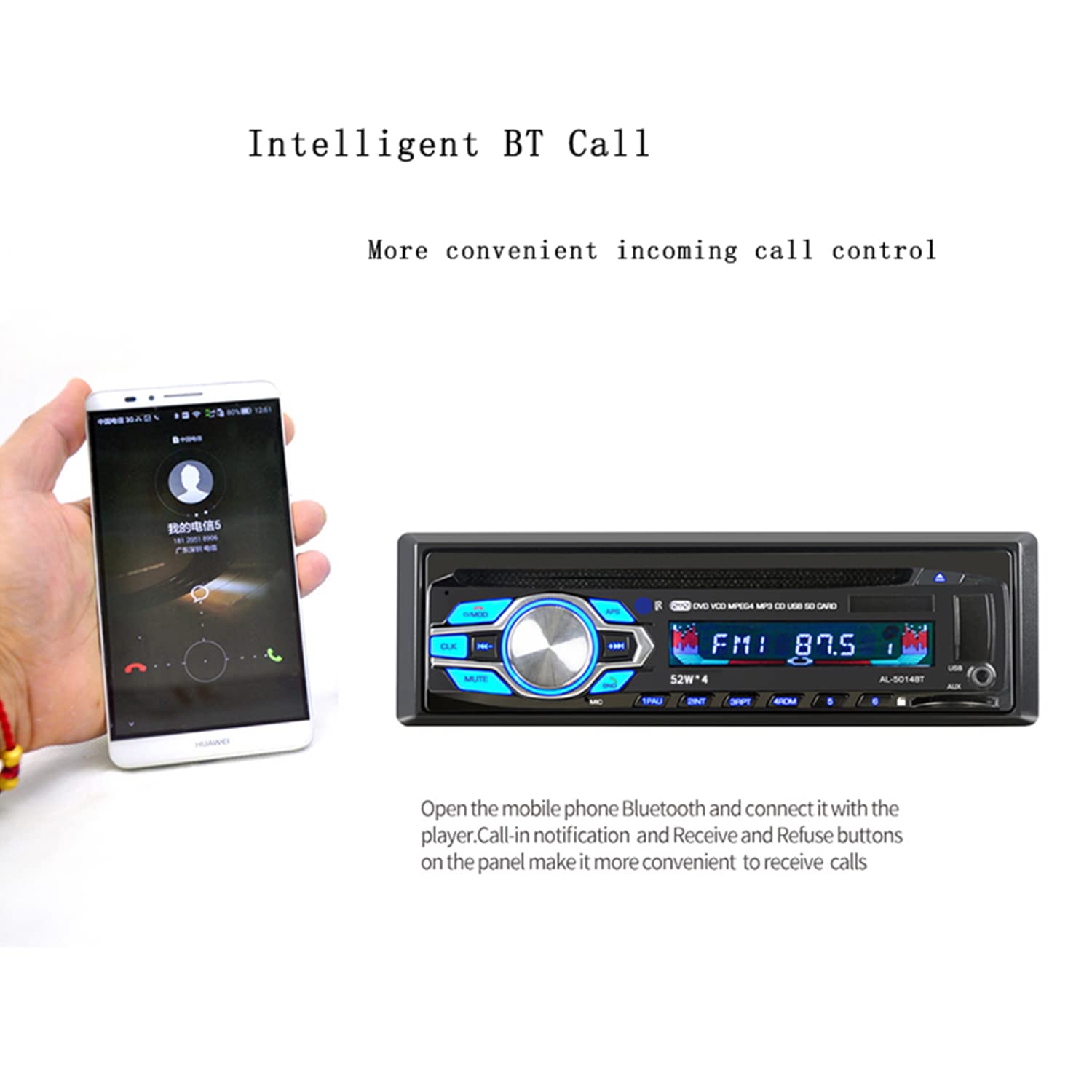 Radio samochodowe MP3 1 Din 12V samochodowe stereo z Bluetooth DVD CD samochodowy zestaw g?o?nomówi?cy Autoradio BT Audio Radio z bezprzewodowym pilotem
