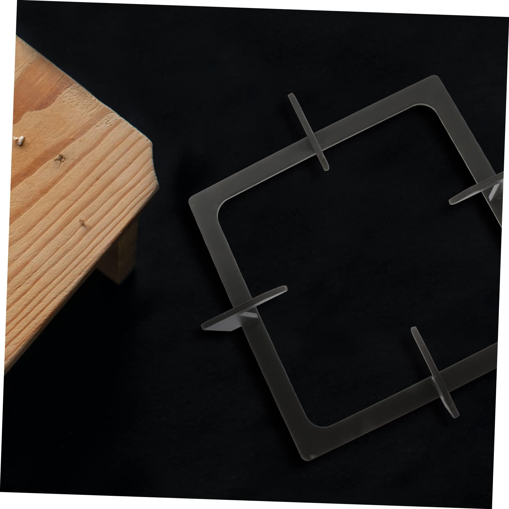 Mobestech Soporte Cuadrado Para Cocina De Gas, Rejilla De Hierro Fundido, Soporte Antideslizante Para Sartenes y Cafeteras Espresso