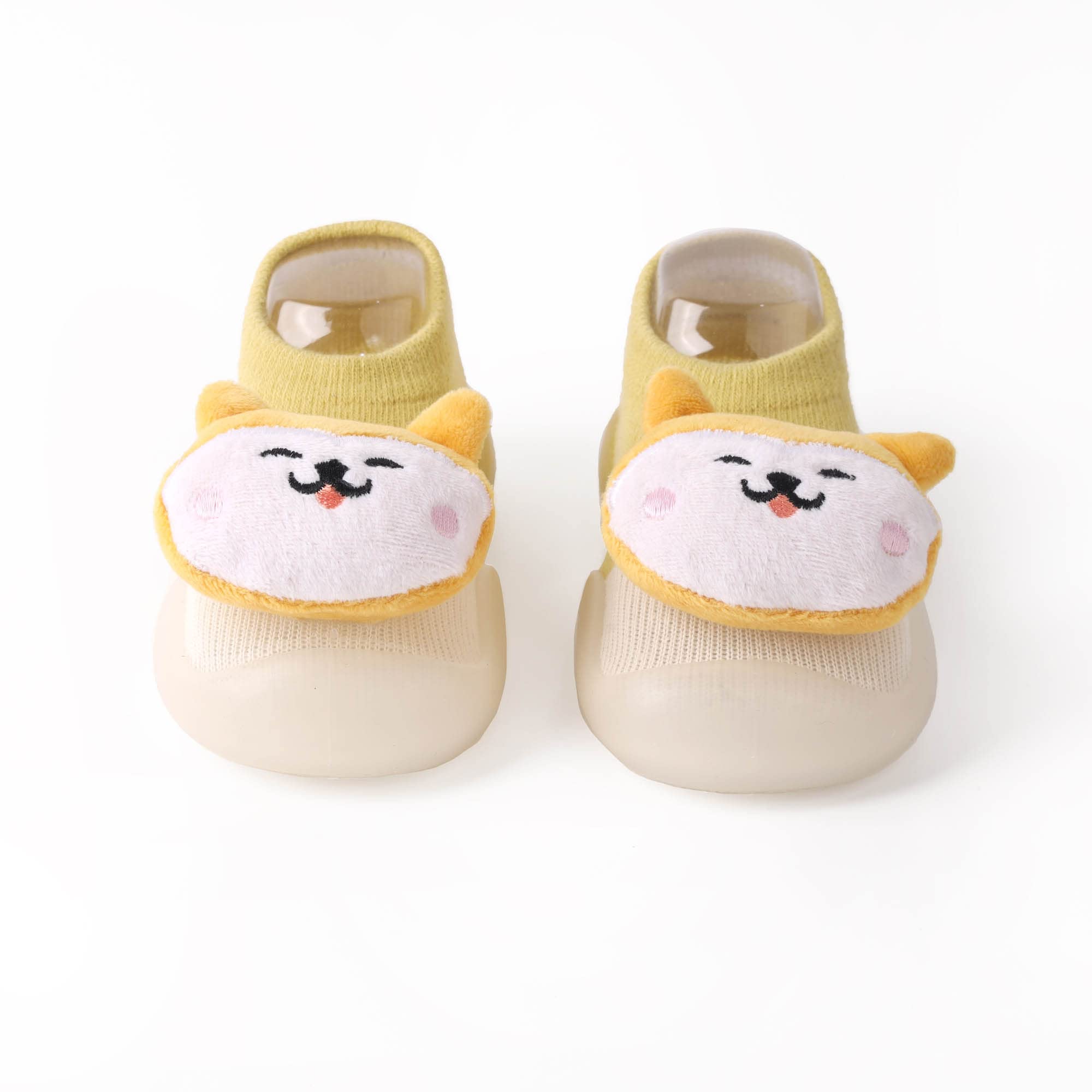 Kicks & Crawl- Yellow Fellow Sock Booties (18-24M)