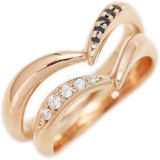 2本セットピンク ゴールドダイア リング Amazon | 結婚指輪 2本セットピンクゴールド K10PG V字 ダイヤ 0.07ct