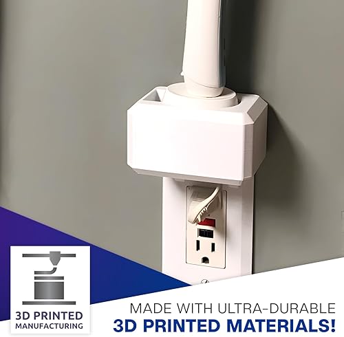 Miniatura 4 de BrushHub Soporte eléctrico para cepillo de dientes | Soporte de pared | Compatible con Oral-B con capacidad para 1 cargador, placa de montaje en