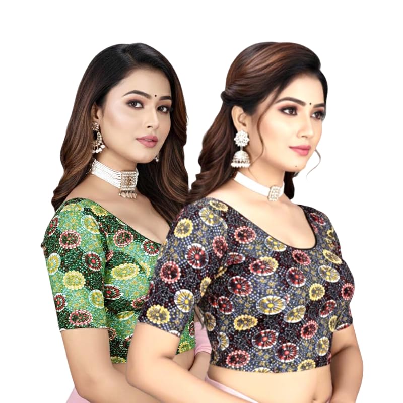 Pack of 2 Readymade Women Printed Cotton Blouse-picture-64