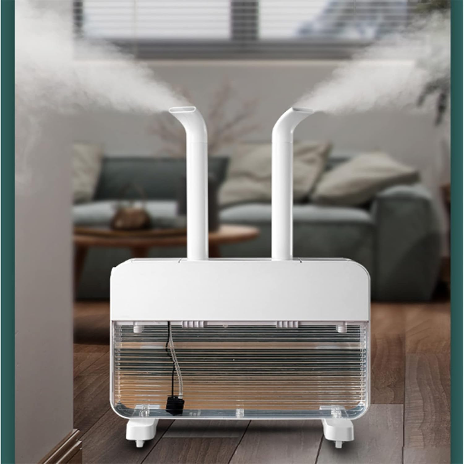 Ultra Humidifier 12L Mist for Large Room Baby Bedroom Dual Mist Nozzles Customized Humidity Sleep Mode LED Touch Display 12 Hours Timer