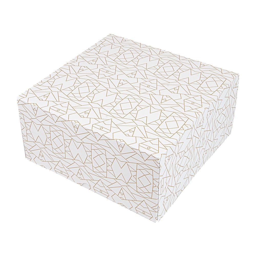 Garcia de Pou - 50 scatole per pasticceria senza finestra 'Thepack' 250 G/M2 24 x 24 x 12 cm, bianco cartone ondulato Nano-Micro