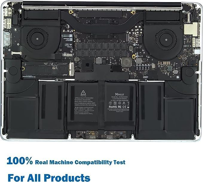 Wefly A1494 Laptop Battery Compatible for Mac Book Pro 15" 15.4" Retina A1398 (Late 2013 mid2014) 2674 2745 2876 2881 ME293 ME294 ME293LL/AM... - Image 5