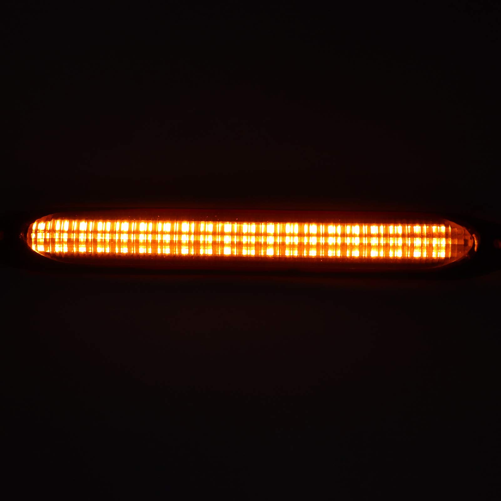 Akozon Luci Diurne LED Auto, 1 Paio Striscia per Luci di Marcia Diurna a LED Impermeabile Luce Universale per Auto, Luce Bianco Giallo, Lampada LED DRL per Auto Ad Alta Luminosità(27.5cm)
