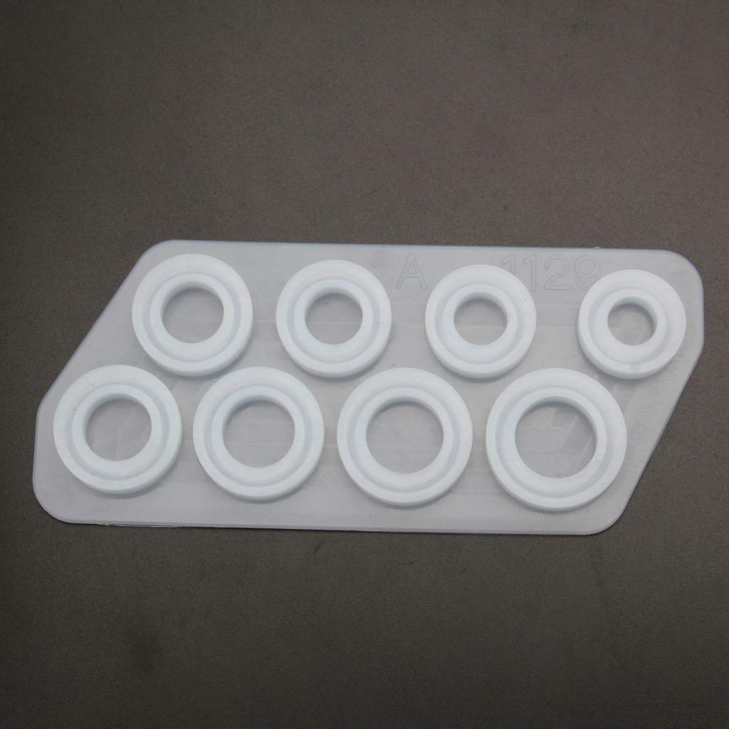 Silicone Molds for Resin?Jewelry Casting Mold?8Pcs Assorted Sizes Ring Mold for Resin DIY Crafts Making US Size 5-12