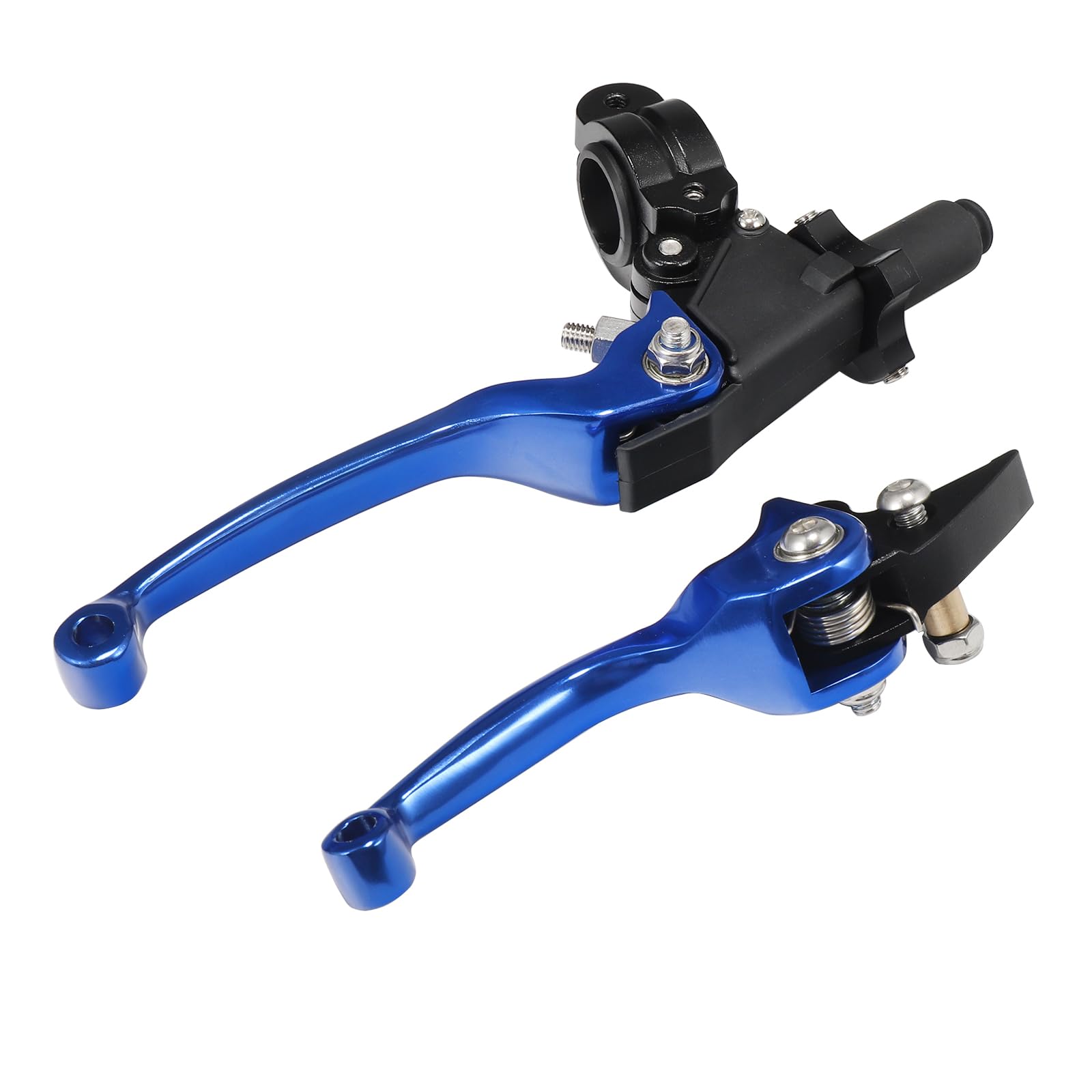 Asecupdat Aluminum Alloy Motorcycle Universal Blue Brake Clutch Lever 7/8" Handlebar 22mm Folding Levers Compatible with ATV Mini Bike SSR Apollo Rfz 110cc 125cc 140cc Dirt Bike (Blue)