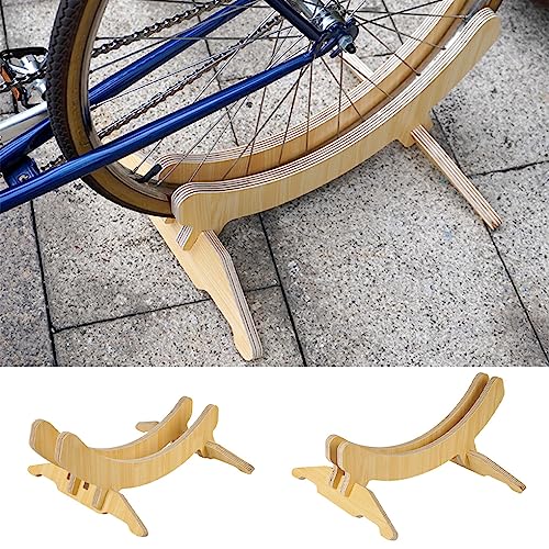 CUDDIKAJI Suporte de madeira para bicicletas suporte de madeira para estacionamento de bicicletas pa