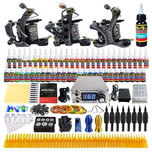 LregonXawk Kit De Tatuaje 2 Máquinas De Tatuaje Bobina Ametralladoras Fuente De Alimentación Agujas Desechables For Tatuador