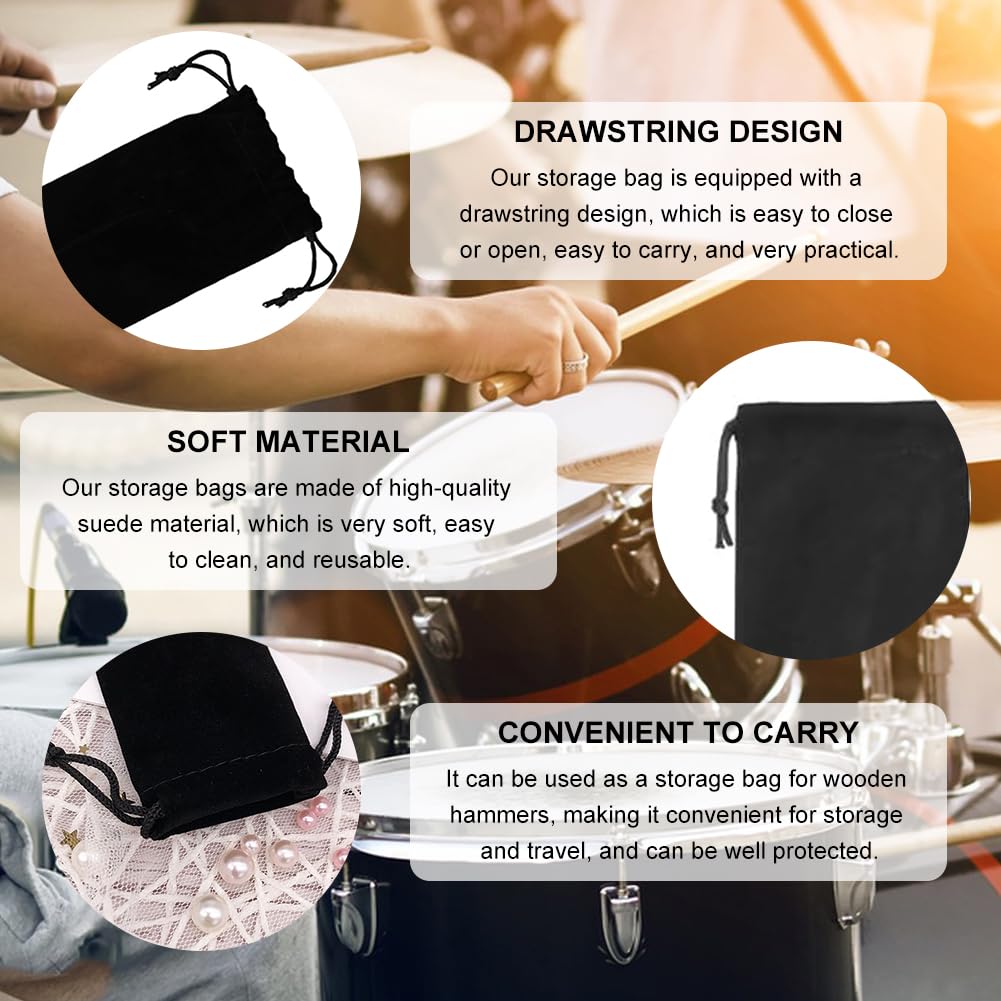 Sac De Conteneur Pour Baguettes, Support De Baguettes De Batterie Sac En Nylon Pour Batterie à Pince Sur Bâton, Sac De Conteneur (noir