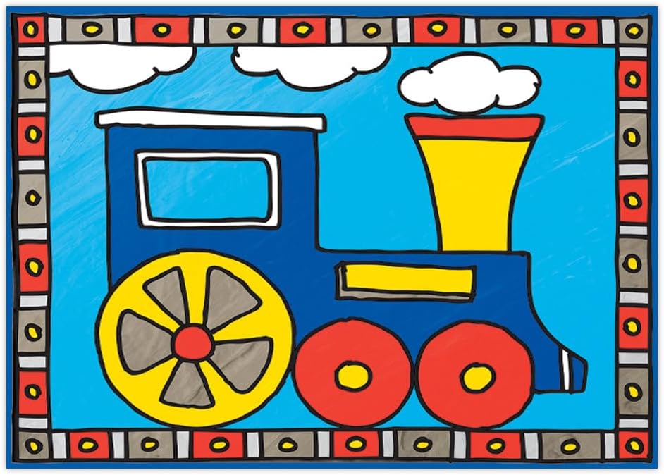 Royal Brush My First Paint by Number Kit, 8.75 by 11.375-Inch, Train and Boat, 2/pkg