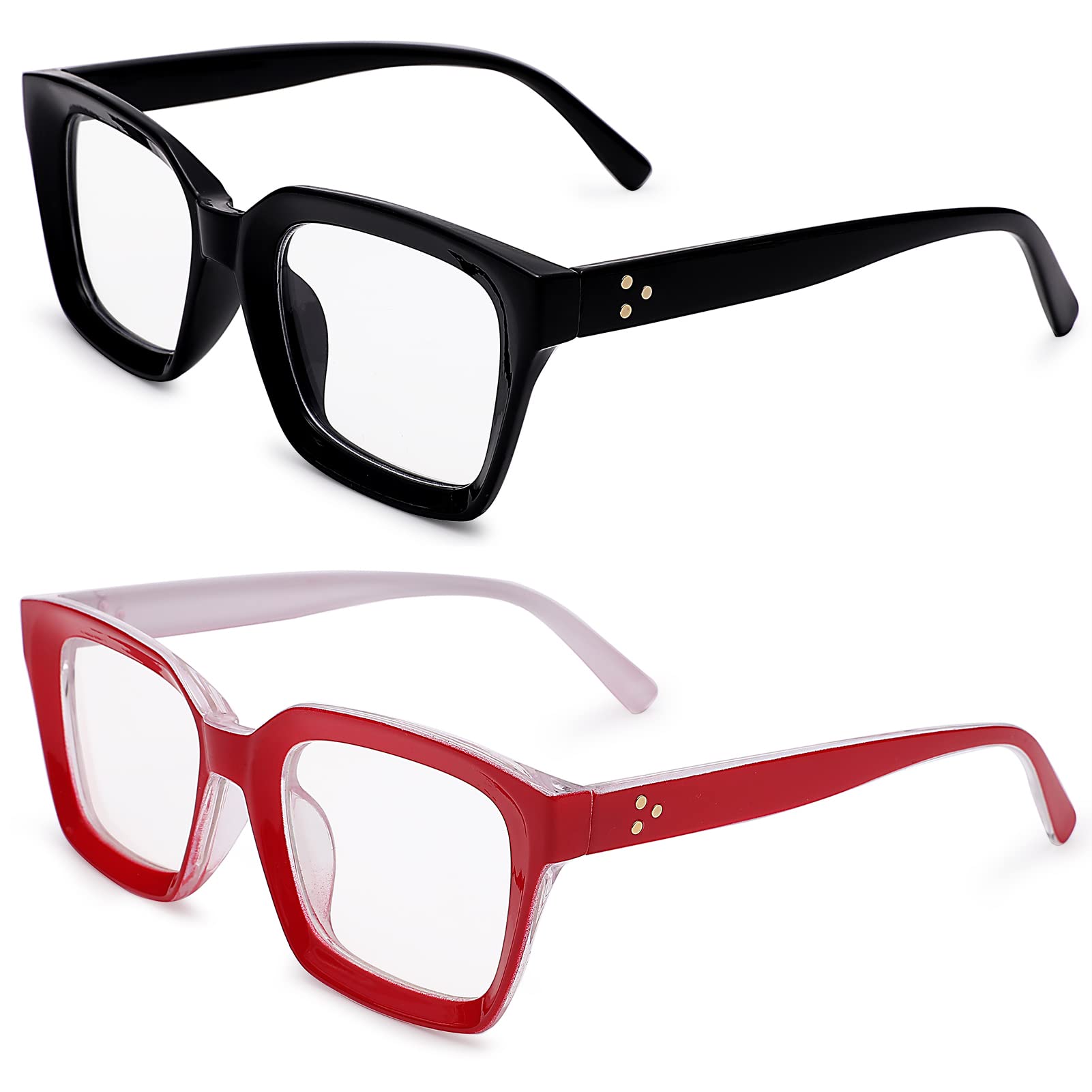 COASION Blue Light Blocking Eyeglasses Classic Thick Square Rim Frame Eyewear for Women Men