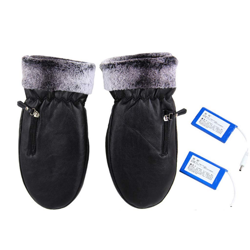 DJGLOVE Elektrische Beheizbare Handschuhe für Herren Damen Winterhandschuhe mit Wiederaufladbare Lithium-ionen-Batterie Beheizt, Winddicht Warm Skihandschuhe Motorrad Winterhandschuhe