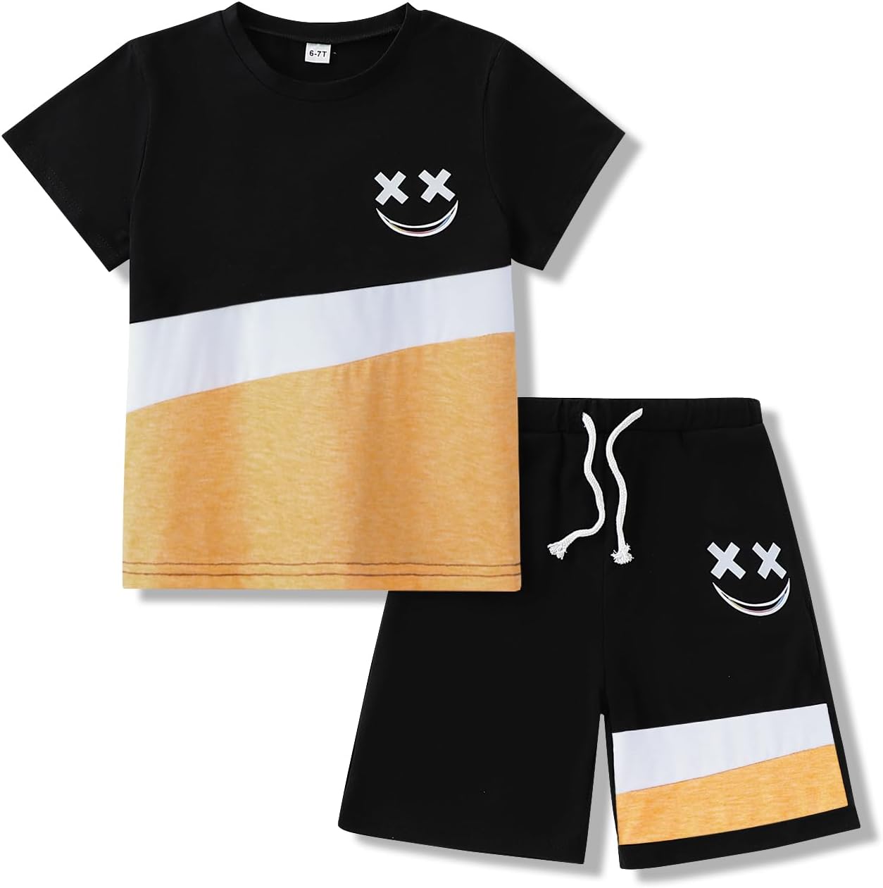 Boys Clothes 2 Piece Size 6-13Y Short Sleeve T-Shirt & Shorts Set Casual Kids Boys Spring Summer Outfits