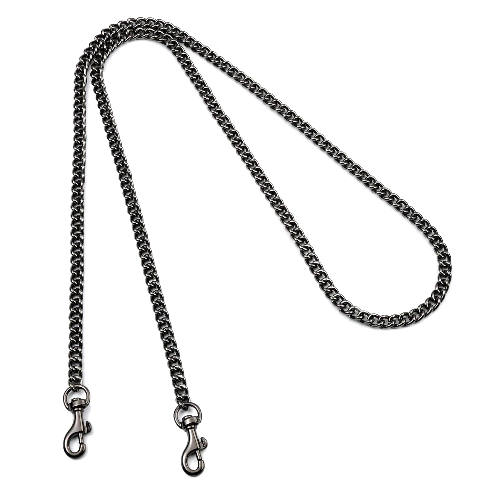 Belivceng Metal Aluminum Bag Chain Accessories for Shoulder Crossbody Handbag DIY Detachable Straps​​,Gunmetal,120cm