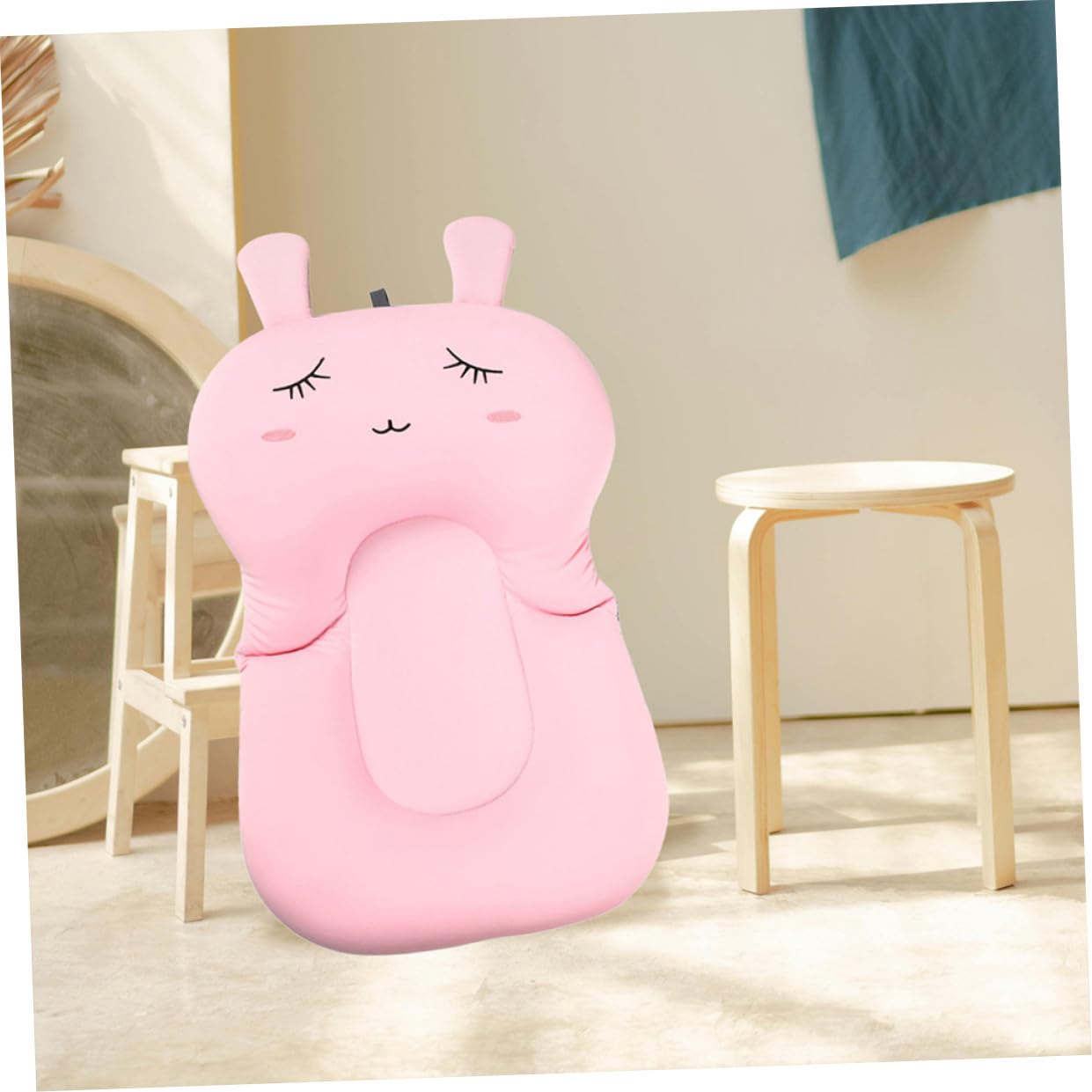 Cojín de Baño para Baby Shower de Poliéster Rosa, Soporte