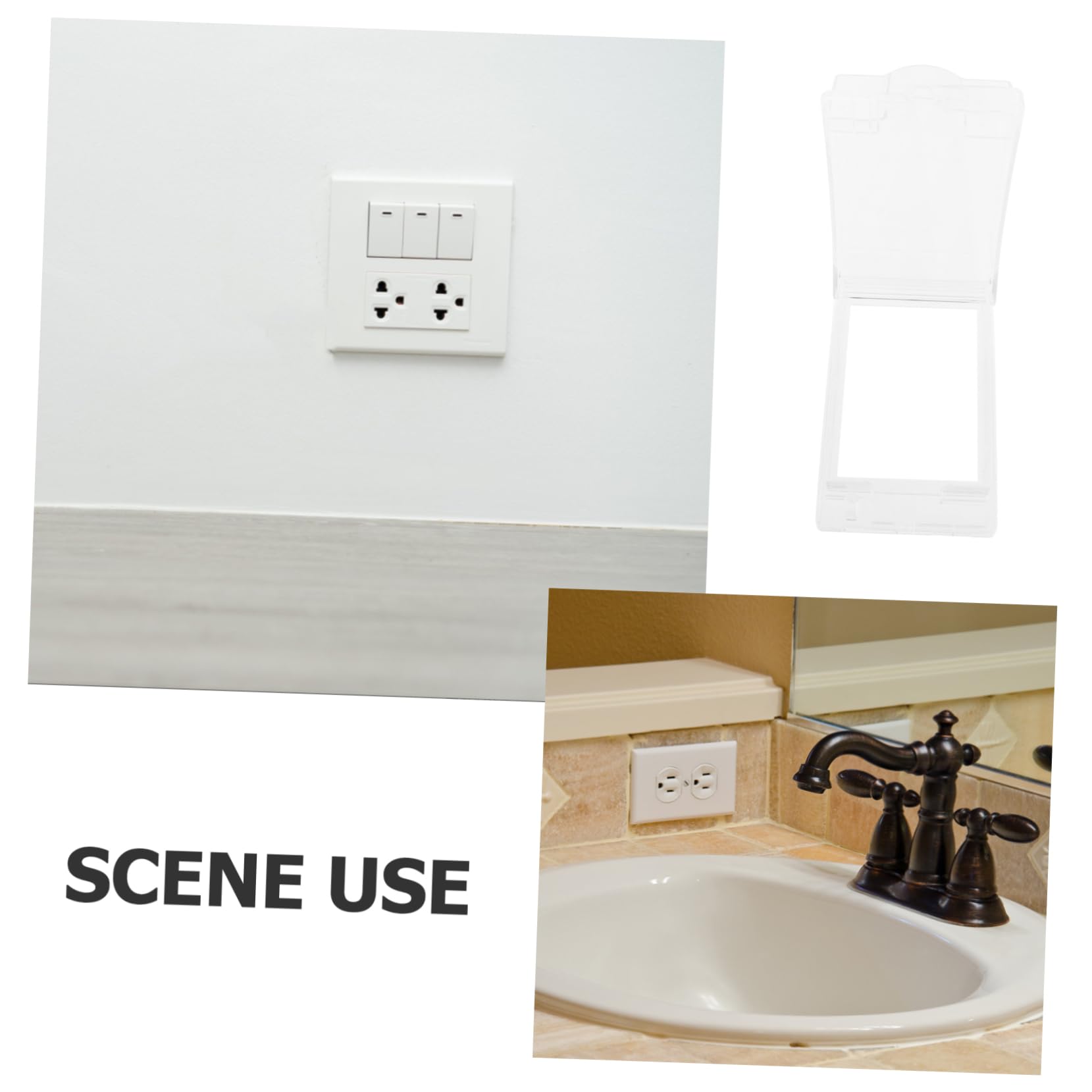 Gatuida 3pezzi Copripresa Per Ambienti Umidi Protezione Elettrica Trasparente Per Bagno e Cucina Facile Installazione e Versatile Design Antispruzzo e Sicuro Resistente