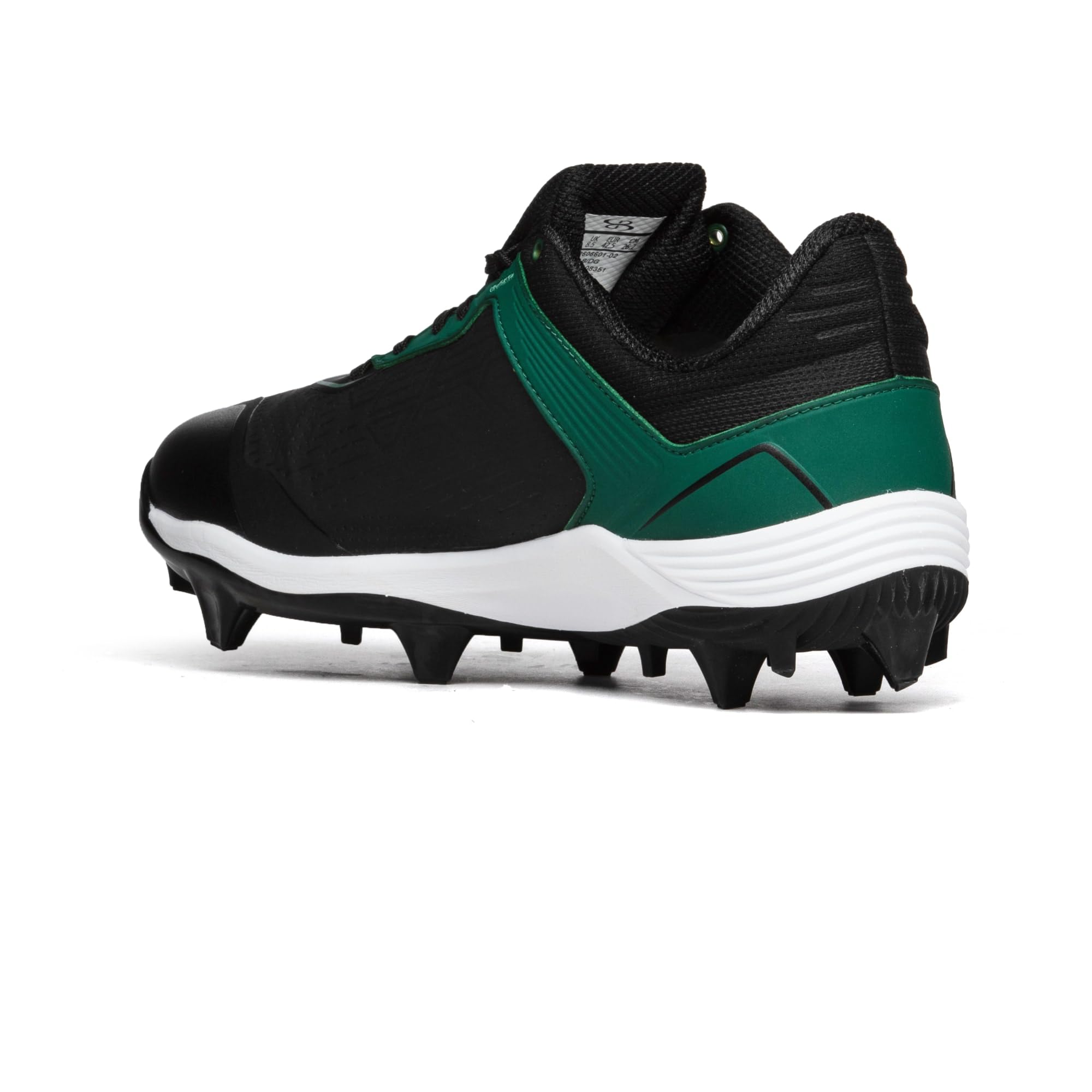 Boombah Viper Pro Men's Molded Cleat Black/Dark Green - Size 11