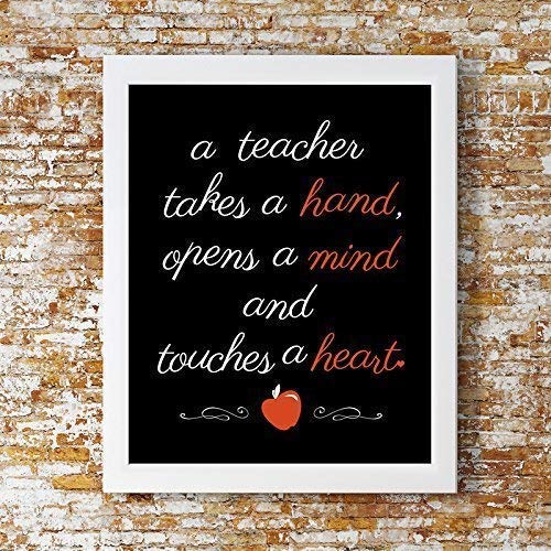 Teacher Touches a Heart Print Teacher Christmas Gift