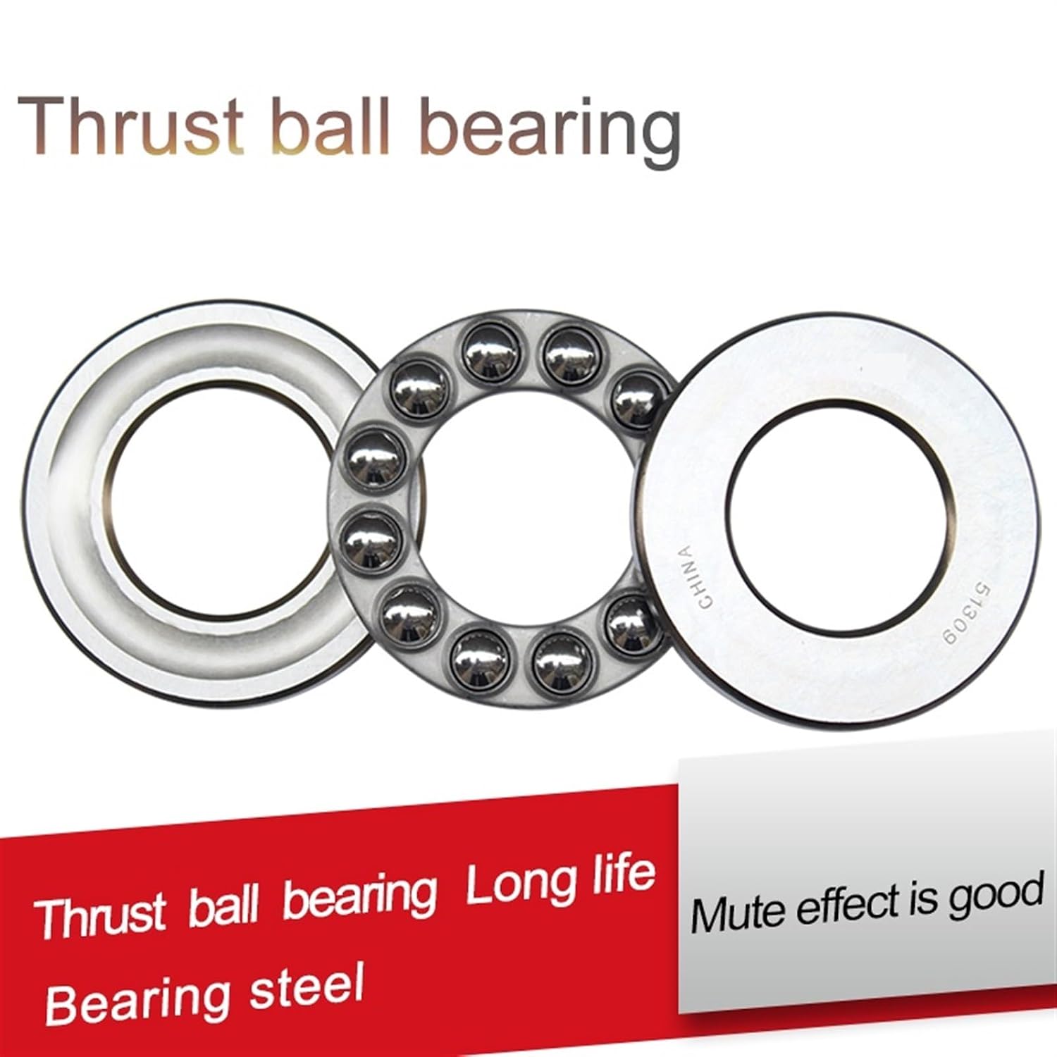 51217 Thrust Ball Plain Bearing Pressure 8217 Inner Diameter 85 Outer 125 Thickness 31mm 1Pcs