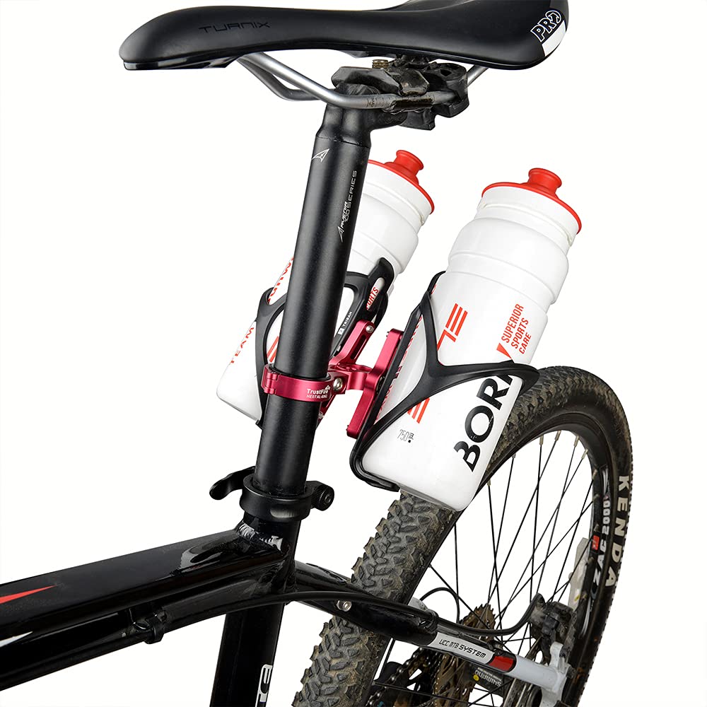 TrustFire HE07 Bicycle Cycling Mount Mountain Road Bike Mount for 2 x Water Bottle Holder Handlebar Rack Aluminium Adapter Multifuctional - Image 4