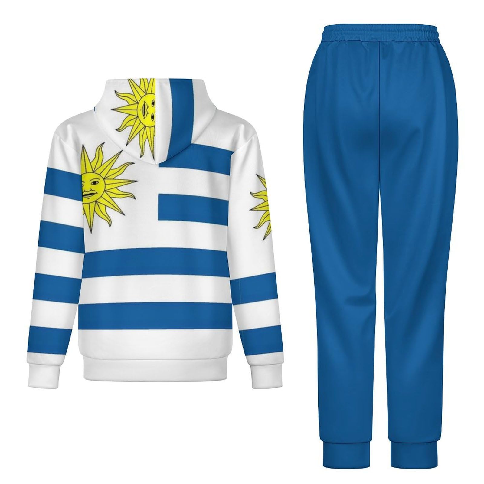 Tuta Da Ginnastica Da Donna Set Completo Da Salotto 2 Pezzi Tute Da Ginnastica Da Uomo Bandiera Della Repubblica Dell'Uruguay Manica Lunga Abbigliamento Sportivo Unisex Moda Casual