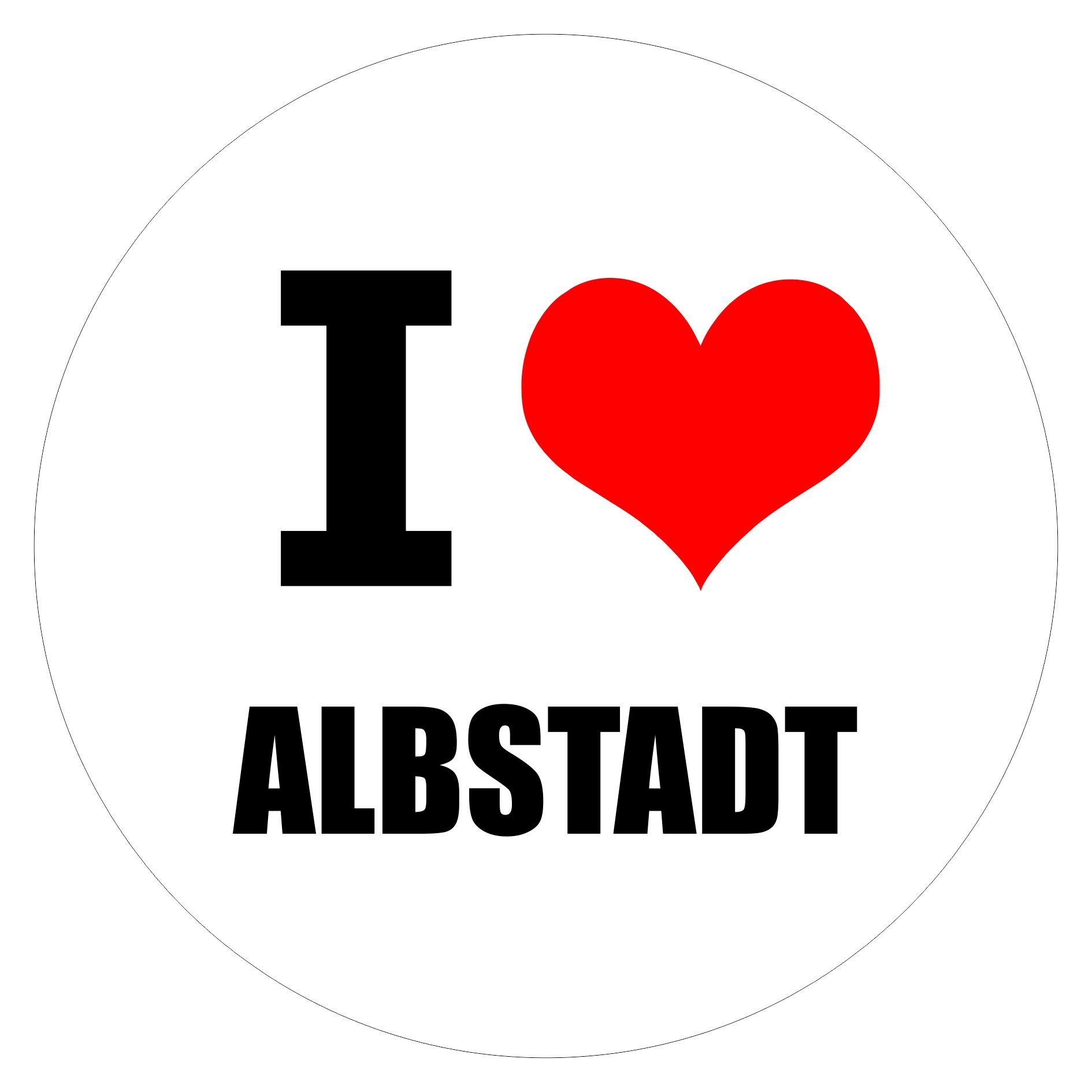 '"I Love ALB JDM Decal Sticker Racing City in Two Sizes Multi Colour, 8 x 8 cm