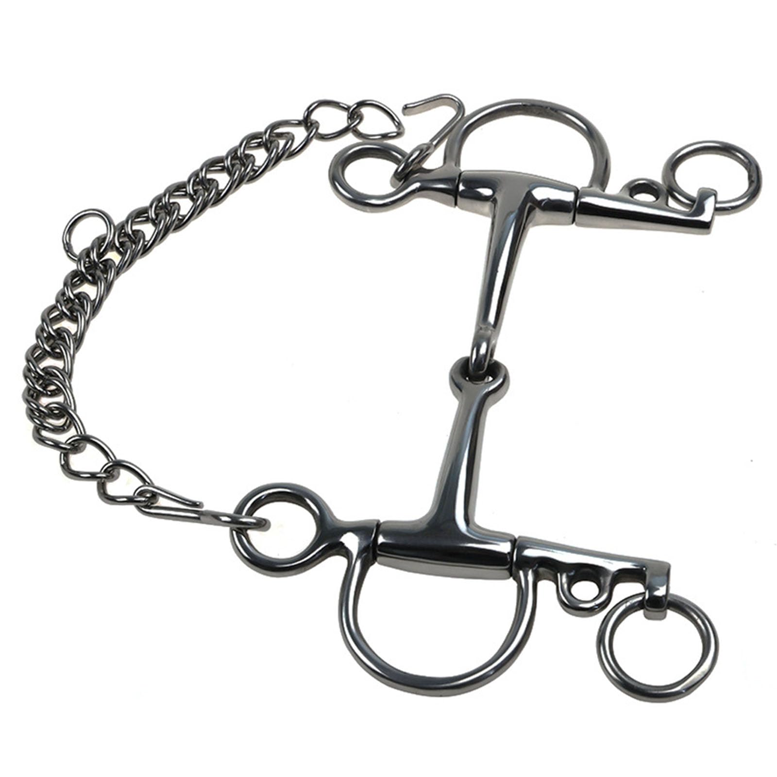 Mordida ergonómica de entrenamiento para caballos con estructura reforzada, acero inoxidable de primera calidad y apto para competición
