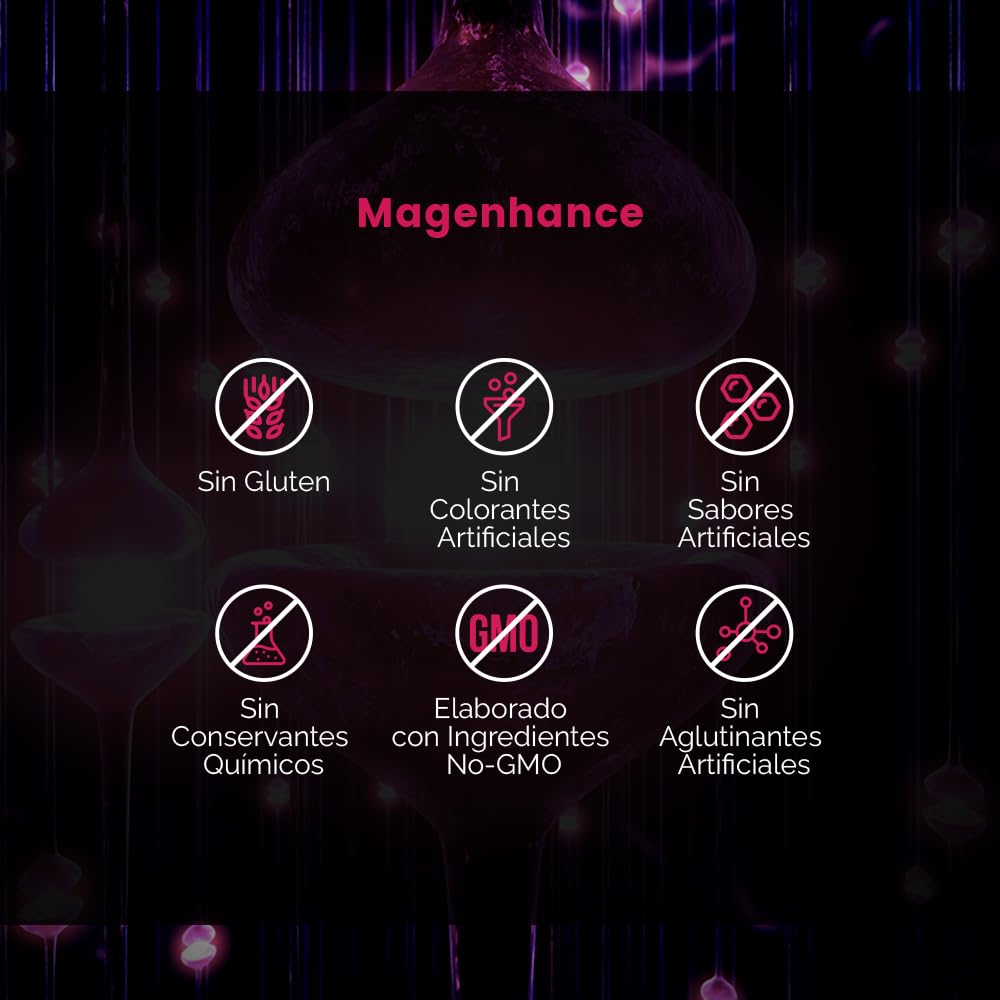 Suplemento de Magnesio MagEnhance Magtein® de Intelligent Labs, Complejo de L-Treonato de Magnesio con Glicinato y Taurato de Magnesio, 90 Cápsulas (Paquete de 2)