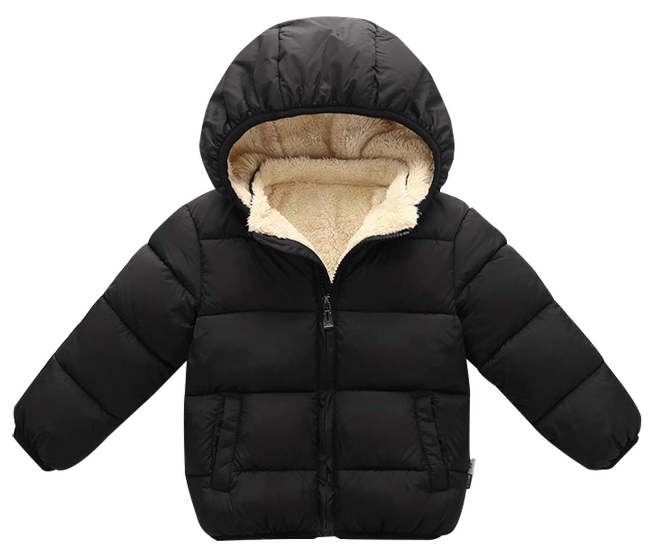 Happy Cherry Toddler Down Jacket Removable Hooded Windproof Snow Winter Coat Outwear