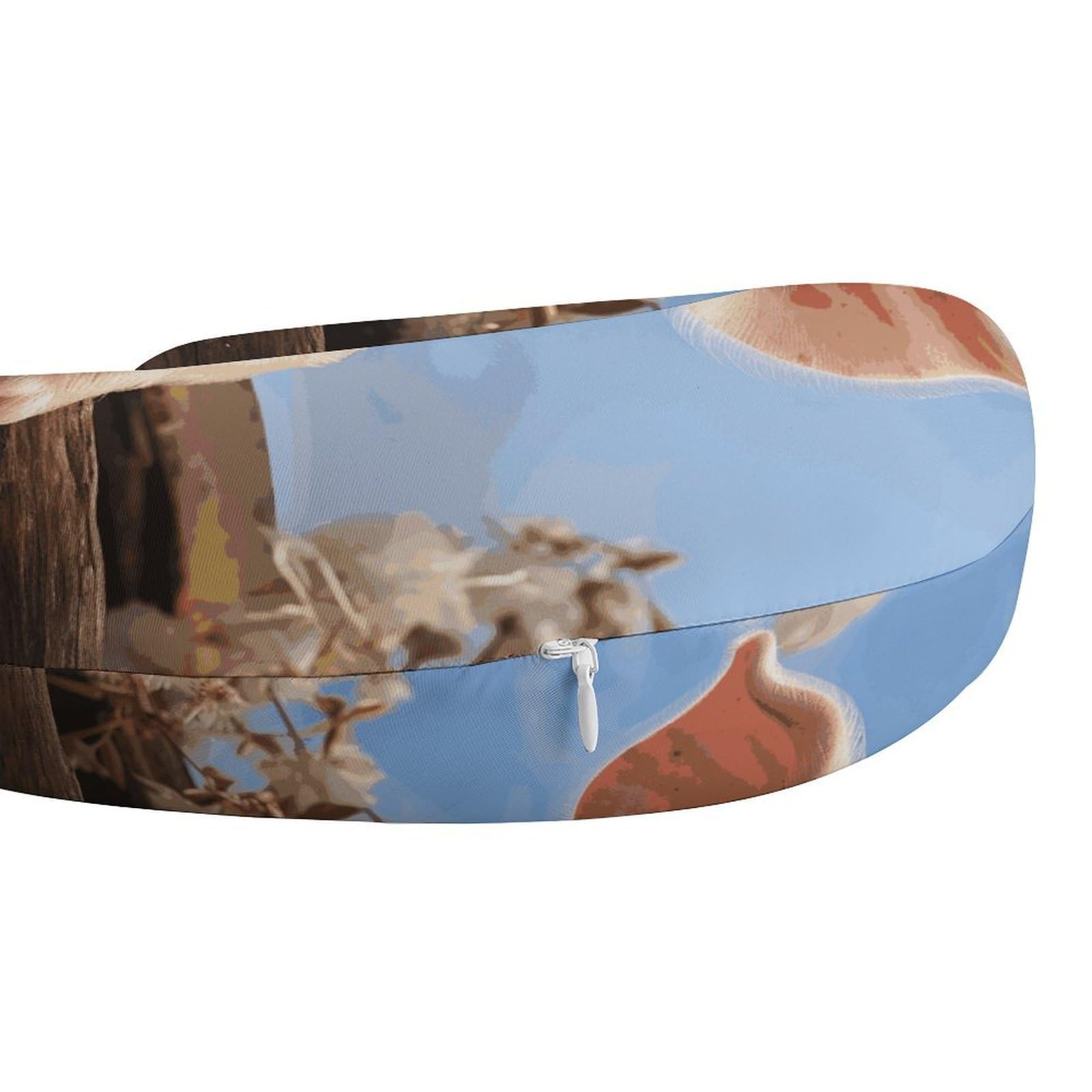Almohada sonriente en forma de U, núcleo de almohada de espuma viscoelástica, cojín, proporciona apoyo para el cuello, almohada de viaje, adecuada para aviones, coches, hogares y oficinas.