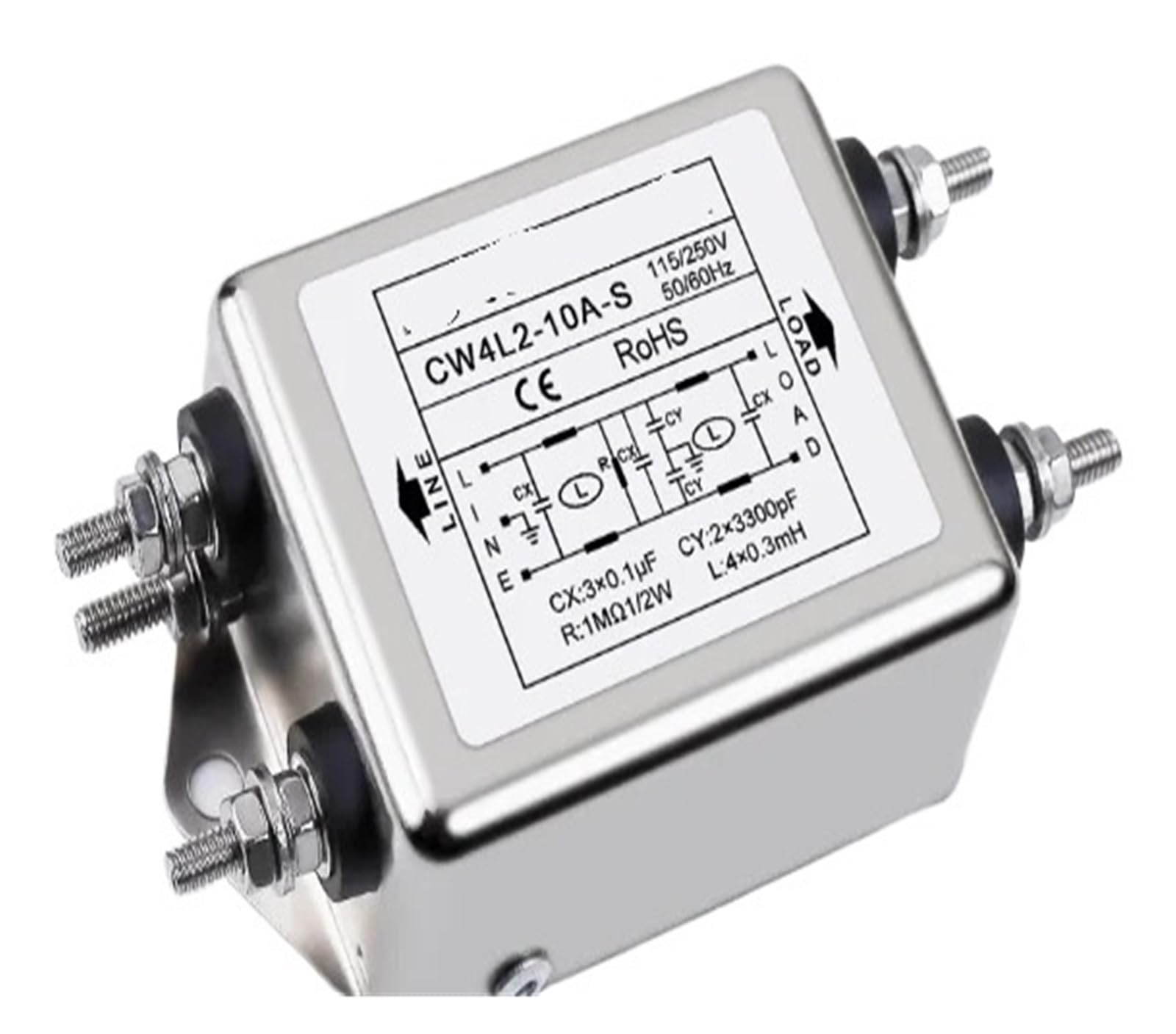 MBPAIHOP CW4L2-10A-S anti-interference AC 220V power filter circuit audio purifier CW4L2