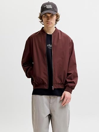 Jack & Jones Bomber Ceket, M, 12268608, Bitter Chocolate, Erkek