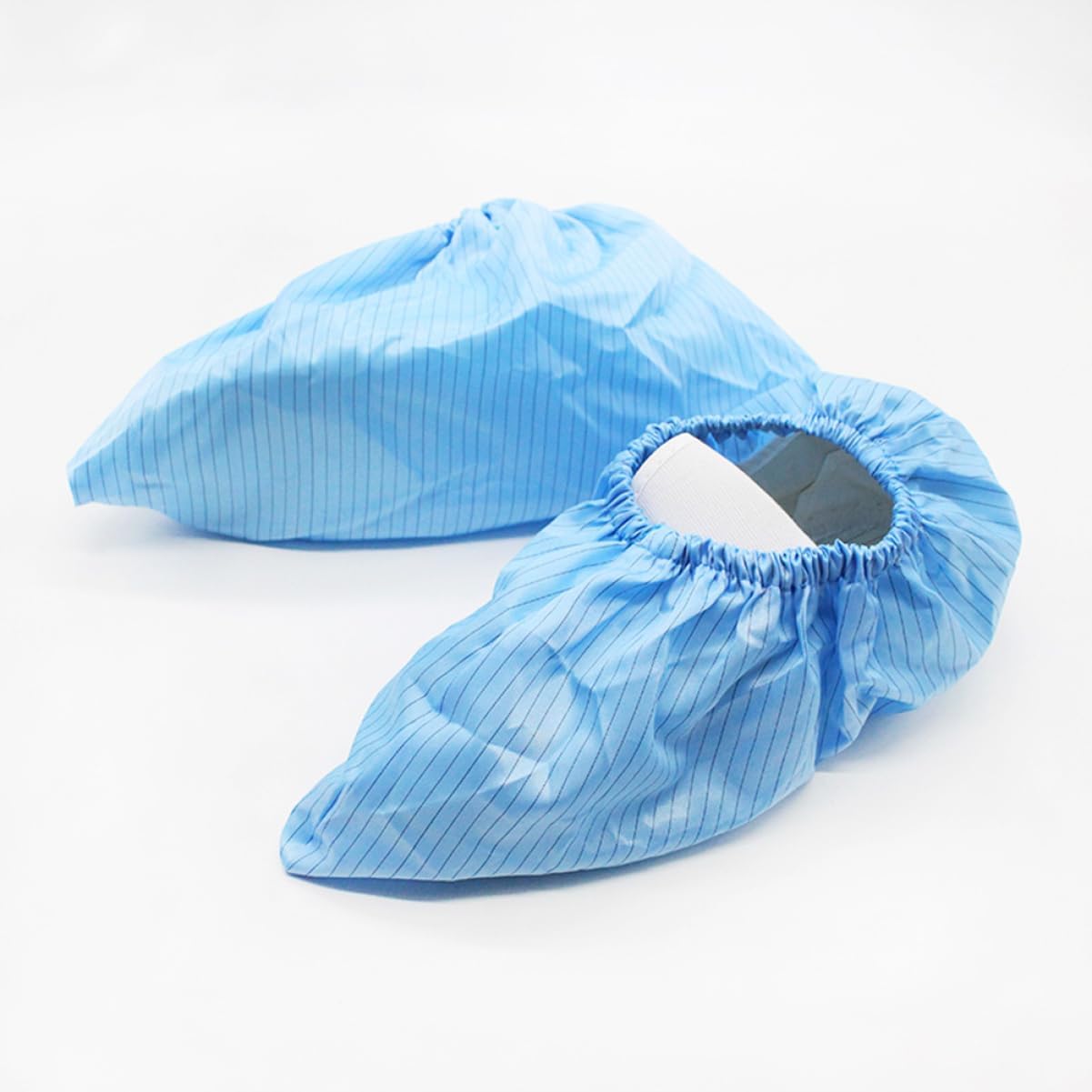 Hemobllo 1set Non Slip Reusable Static Shoe Covers Washable Foot Covers for Labs Salons Workshops Design Blue 4pairs