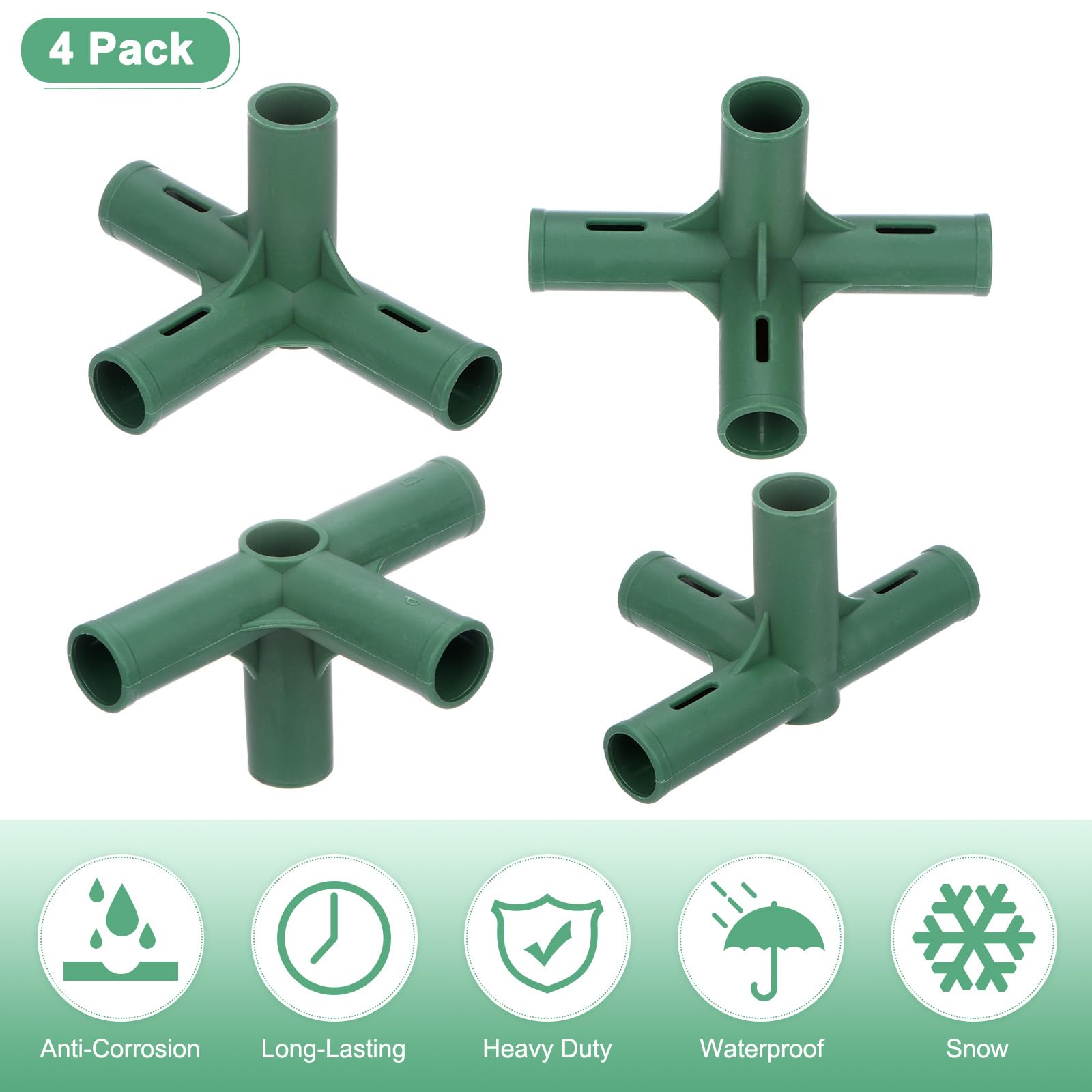 M METERXITY 4 Pcs 19mm Greenhouse Frame Building Connectors - Image 2