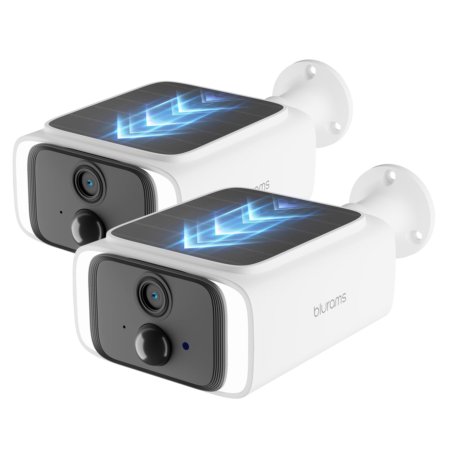 blurams 2K Telecamera WiFi Esterno Senza Fili - Pannello Solare Integrato