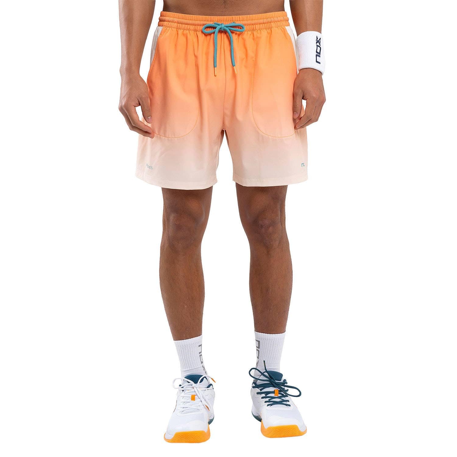 NOX Pantalón Corto Deportivo Hombre Pro Naranja