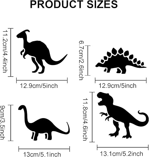 Miniatura 2 de MAYJOYDIY 10 plantillas de dinosaurios, plantillas de pintura de dinosaurios de animales, tiranosaurio, Rex, pterosaurio, estegosaurio, plantillas
