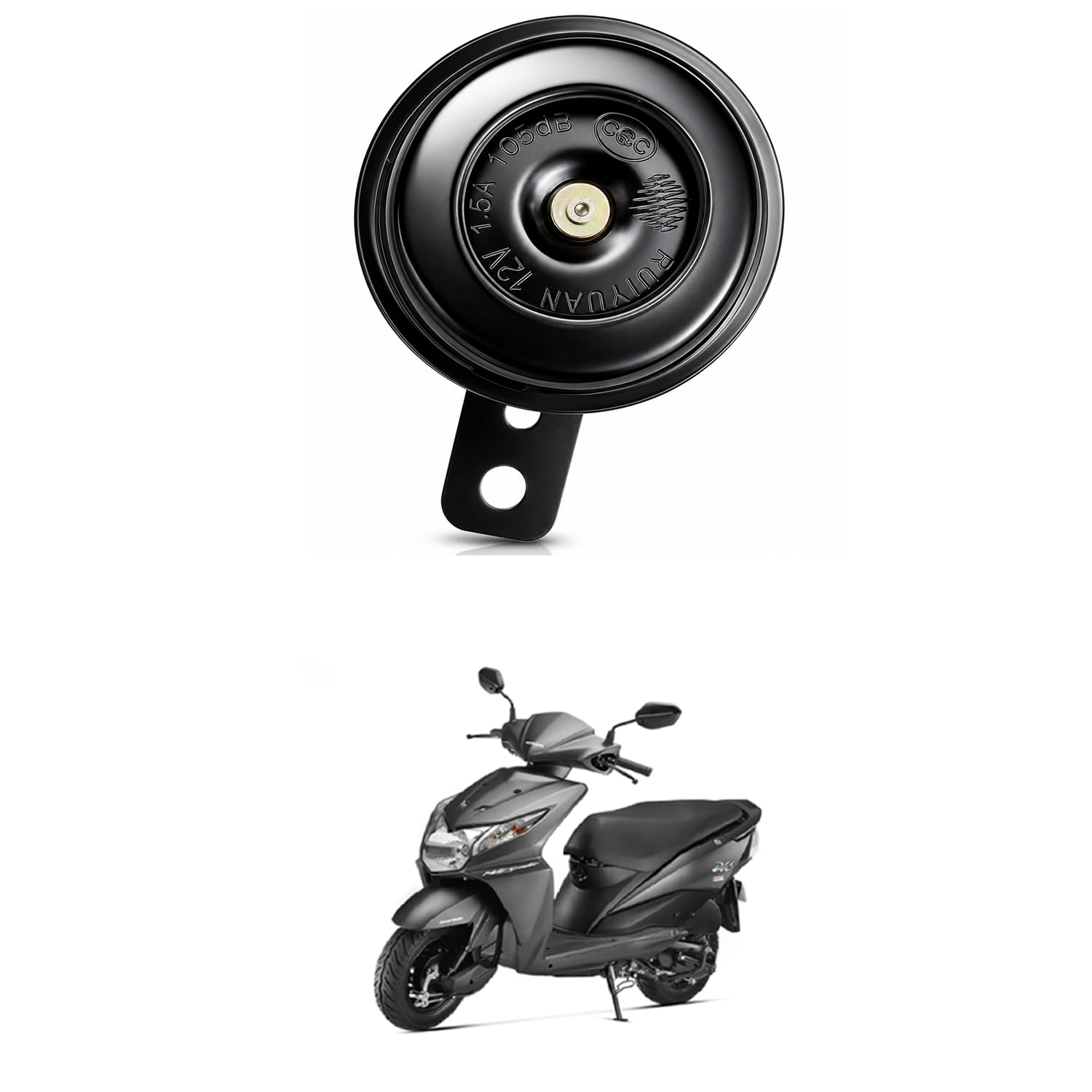 Universal 12V Single Disc Horn | 105dB Super Loud Electric Horn | Waterproof Metal Body | Universal Fit for Cars, Bikes, Scooters & SUVs | Black Comfortable With Di-o-image-39