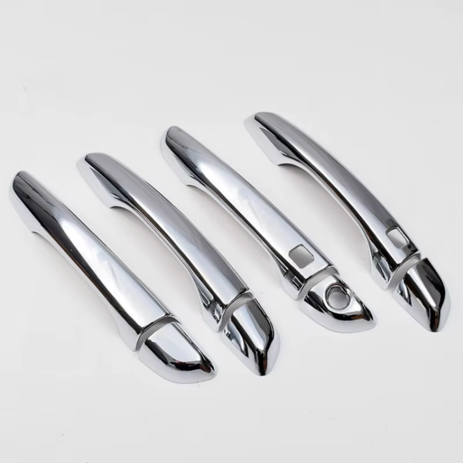 Qdzvalumv Silver 2 Buttons Car Door Handles Cover Shell Compatible With For Accent 2017-2021 Car Decoration Door Handle Cover Exterior Trim Protector Set(Silver 2 Buttons)