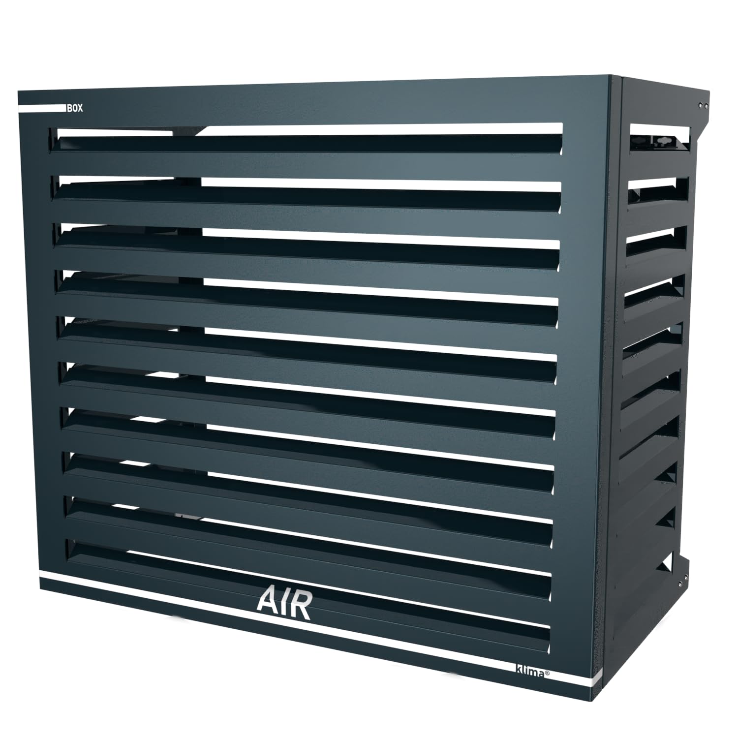 Box Air Klima Cover Clima Blade S Anthracite – Outdoor Air Conditioner Cover in Aluminum Composite, Adjustable Stainless‑Steel Brackets, Wall Mount, Outdoor Unit Protection