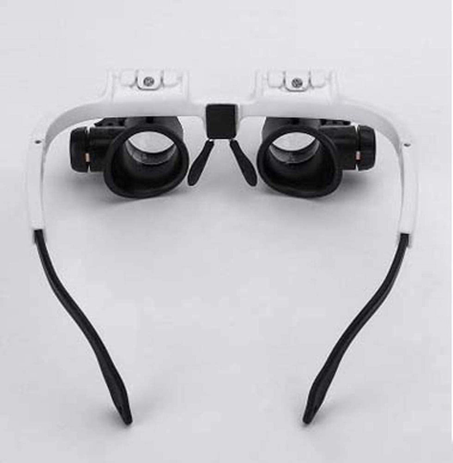 Lupa portátil Lupa de Diadema con luz LED, lupas montadas en la Cabeza 3 Lentes Desmontables para Lectura, reparación electrónica de Relojes