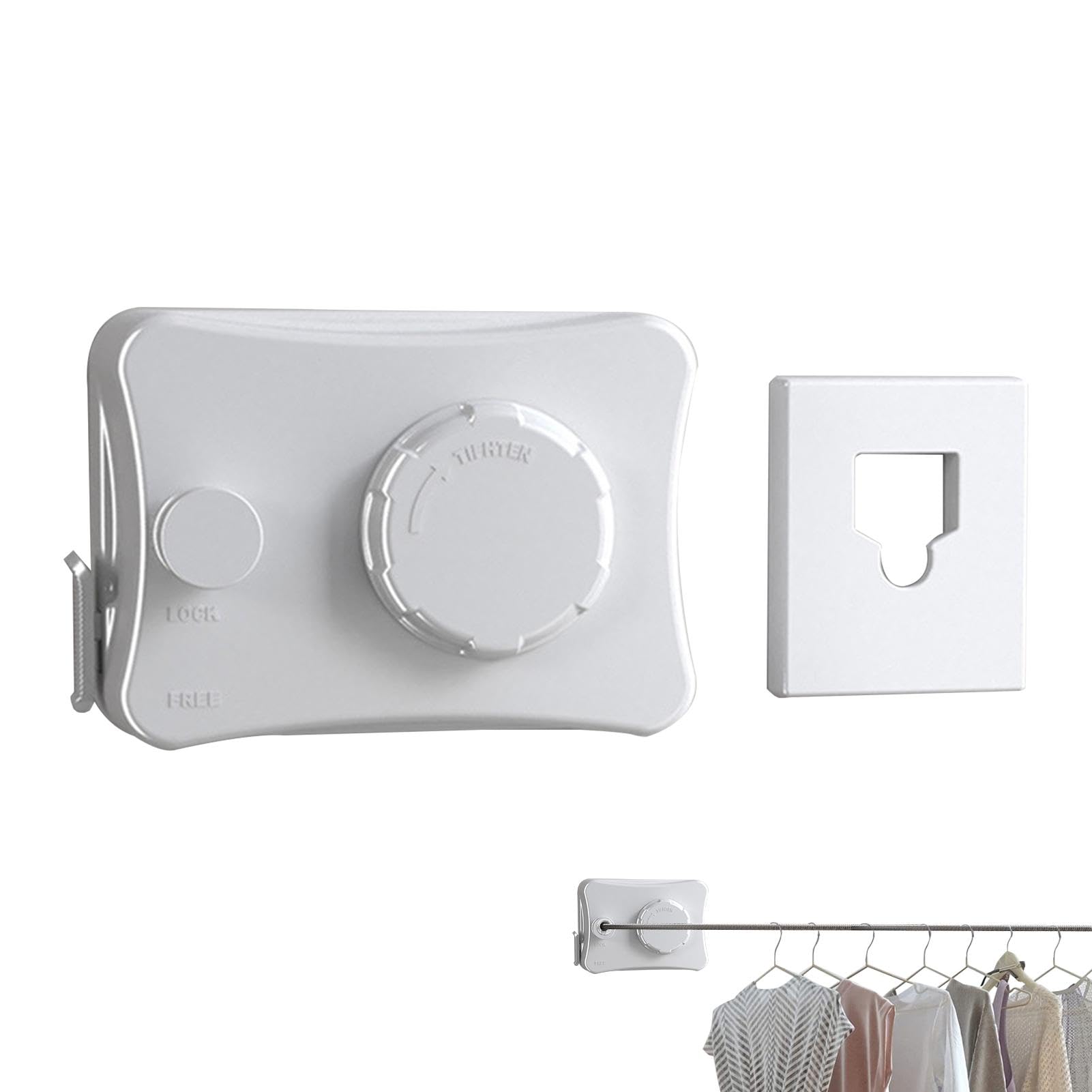 Corde à linge rétractable d'intérieur sans perçage pour optimiser l'espace de votre balcon
