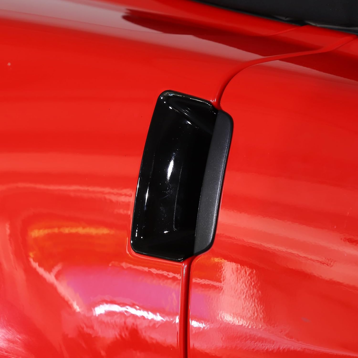 Exterior Door Handle Bowl Cover Trim for Chevy Corvette C6 2005 2006 2007 2008 2009 2010 2011 2012 2013, Body Door Handle Bowl Moulding Cover Sticker Scratch Protector Accessories, ABS (Glossy Black)