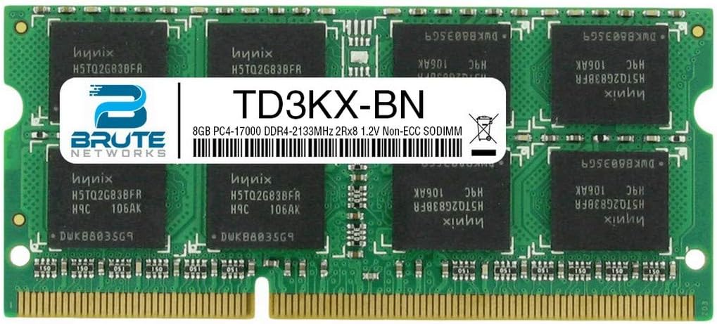 TD3KX-BN - 8GB DDR4-2133MHz 2Rx8 Non-ECC SODIMM (Compatible with OEM PN# TD3KX)