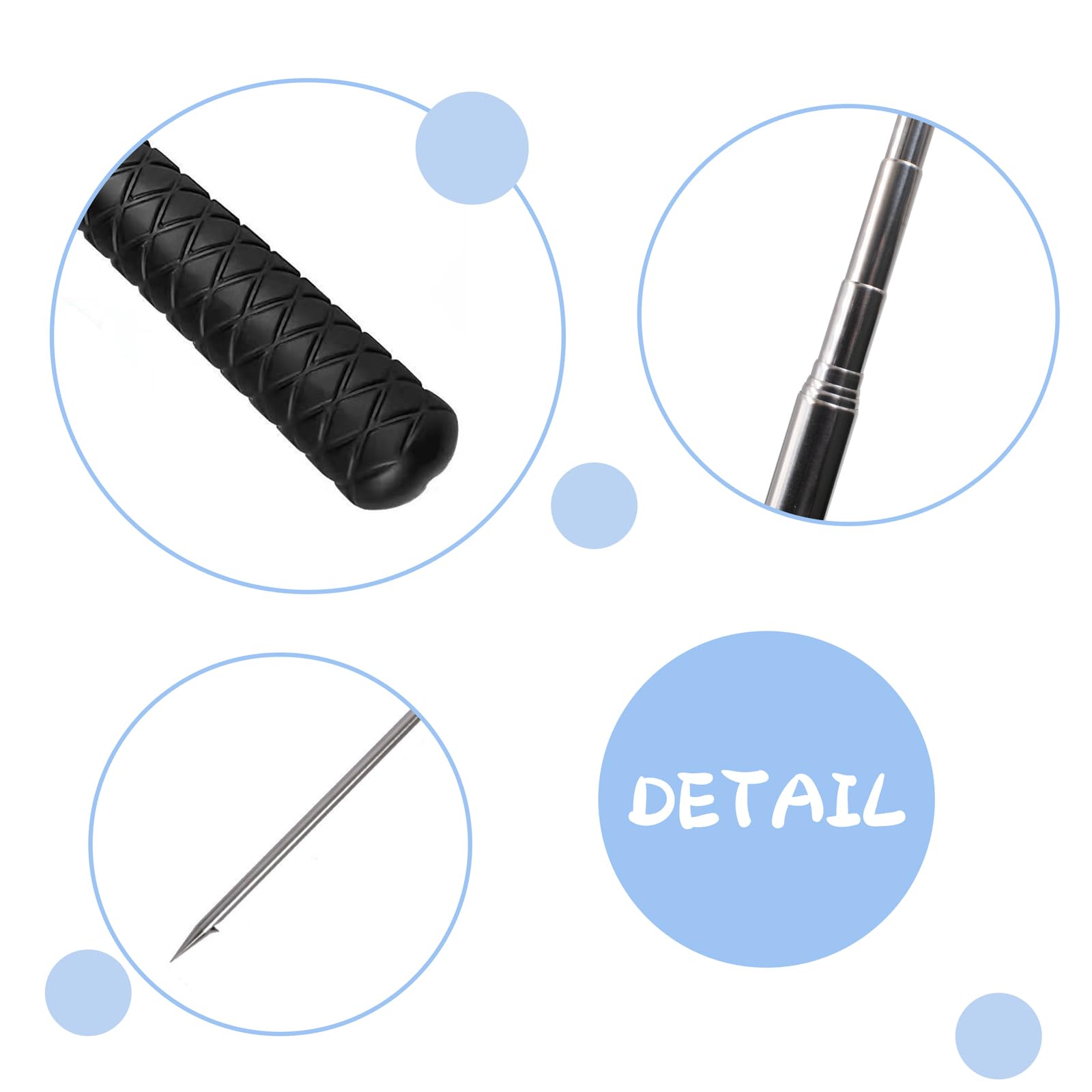 Confezione da 2 strumenti per raccogliere la spazzatura, telescopico extra lungo, per anziani, in acciaio inox, con manico antiscivolo per raccogliere lettiera, frutta, foglie