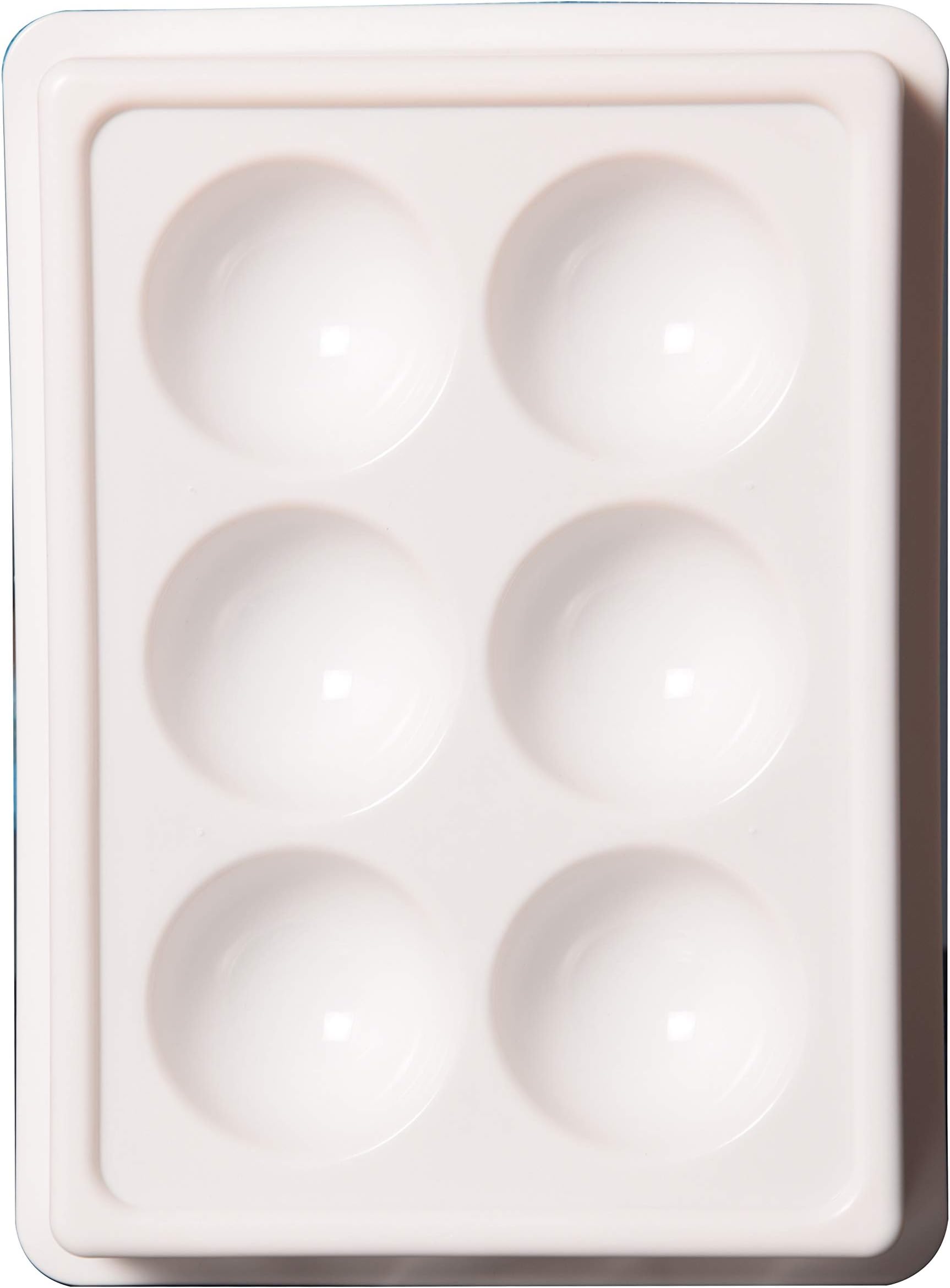 ESTAVITO Adorn 6 Cup Facial Cosmetic Tool Rectangular Shape Tray Plastic Washable And Stain Proof