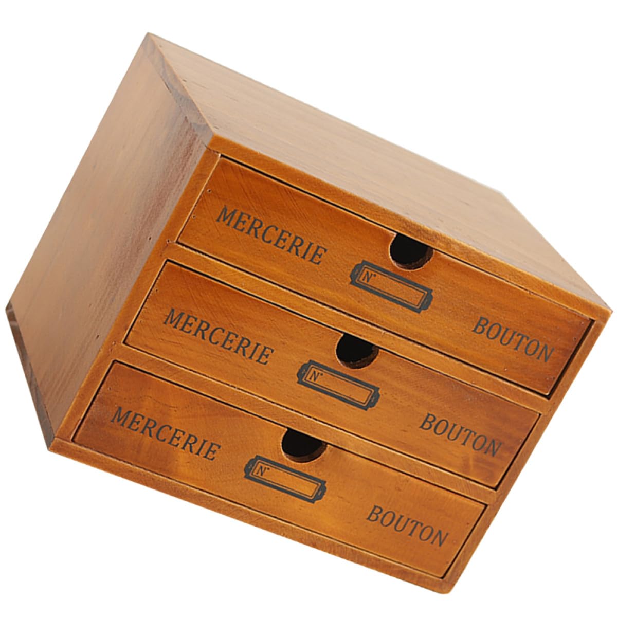 Healeved Organizador de Cajones de Madera de Gran Capacidad con 3 Niveles y Diseño de Cajón para Almacenamiento Multipropósito en Dormitorios y Salas
